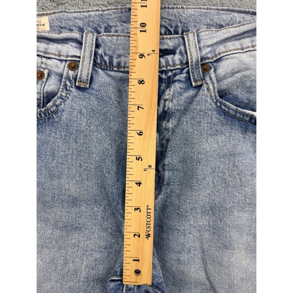 Levis Premium 502 Jeans Men 30x32 Blue Distressed Denim Taper Leg Red Tab - Picture 7 of 11